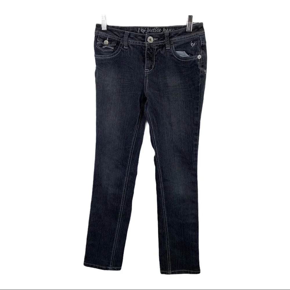 3/$20 Justice Girls Gray Jeans Size 12R